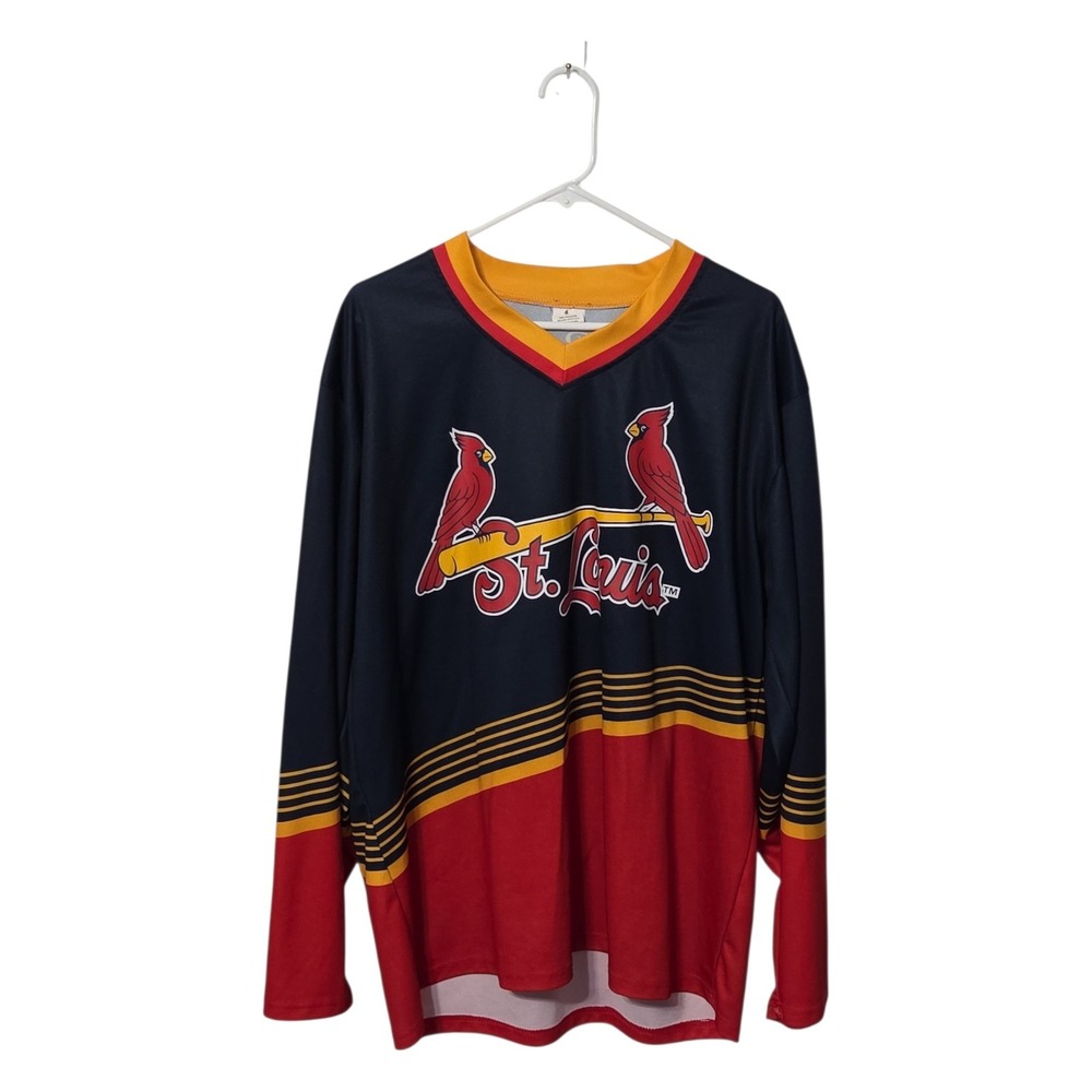 St. Louis Cardinals Bally Sports‎ Midwest Long Sleeve Jersey Mens XL
